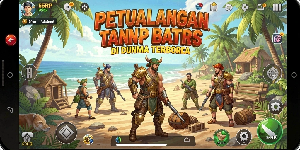 Screenshot gameplay 55RP menunjukkan dunia terbuka menakjubkan dan interaksi mendalam.