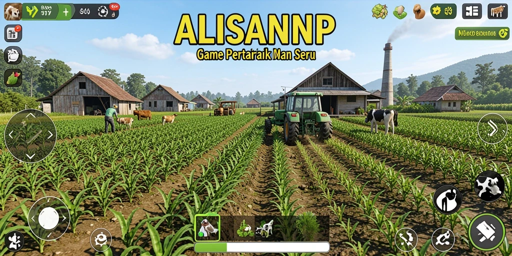 Tampilan menarik dari gameplay pertanian ALISANRP yang seru dan interaktif.