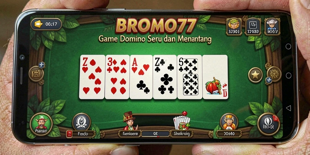 Tampilan gameplay seru di BROMO77 dengan aksi domino yang mendebarkan.