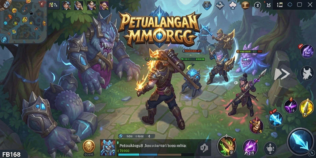 Tampilan gameplay FB168 yang memukau dan seru dalam petualangan MMORPG.