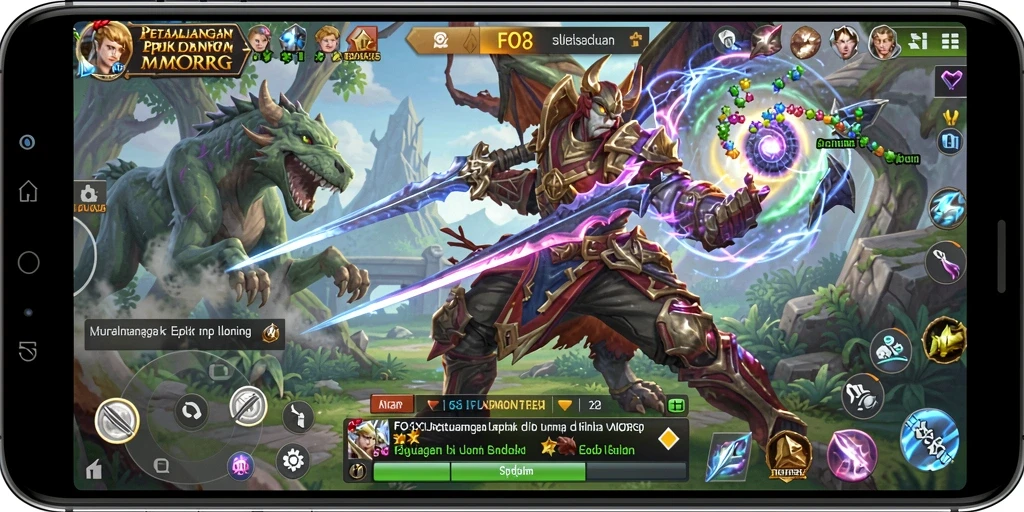Tampilan gameplay yang seru dan mendalam dalam FO8 MMORPG.