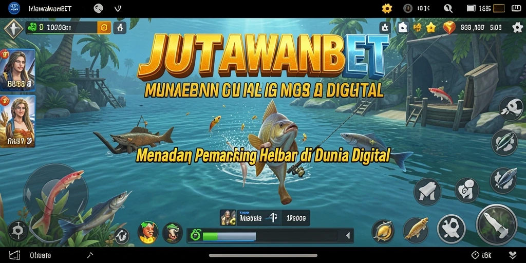 Screenshot gameplay dari JUTAWANBET dengan aksi memancing yang seru.