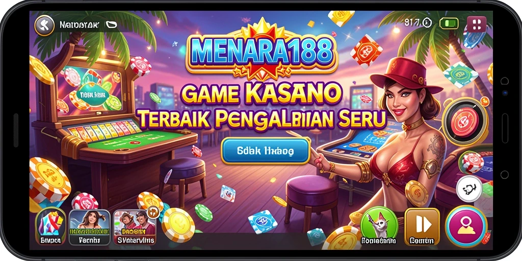Tampilan gameplay menakjubkan di MENARA188 dengan suasana Kasino yang mendalam.