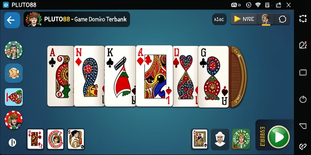 Screenshot gameplay Domino yang menarik di PLUTO88.