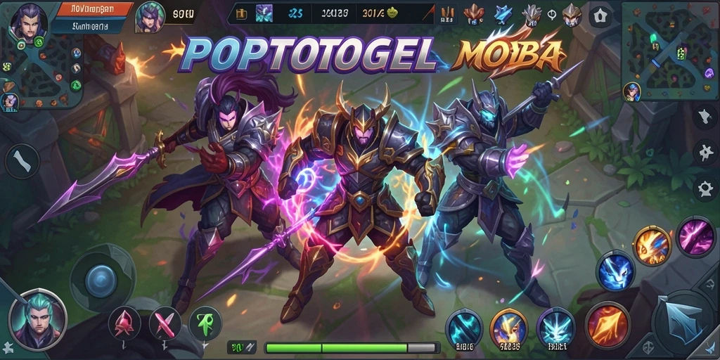 Tangkapan layar menampilkan pertarungan seru di arena POPOTOGEL.