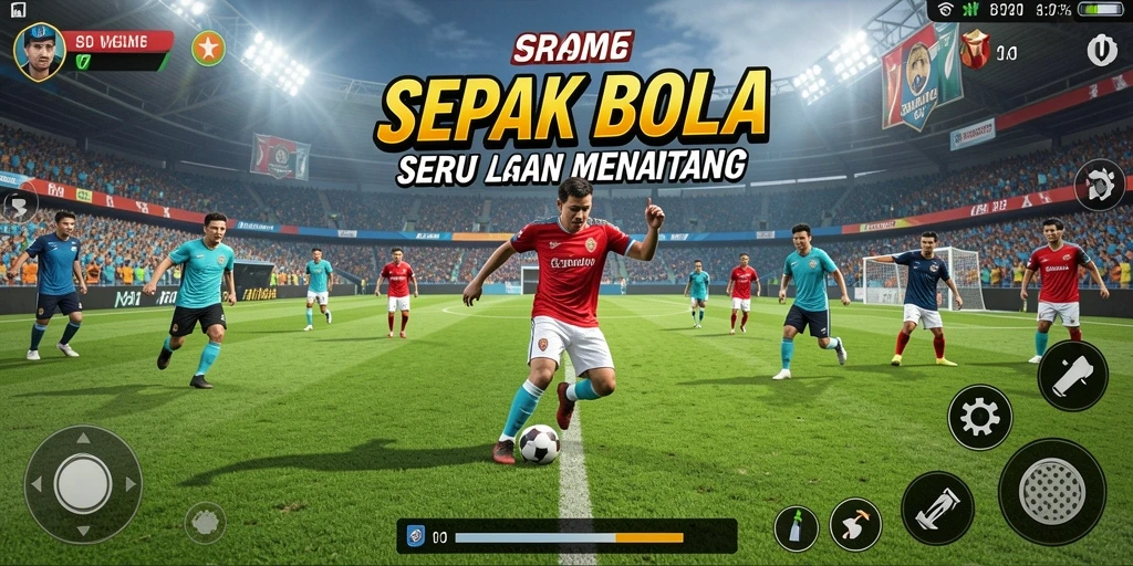 Tampilan gameplay menarik dari game sepak bola SR996.