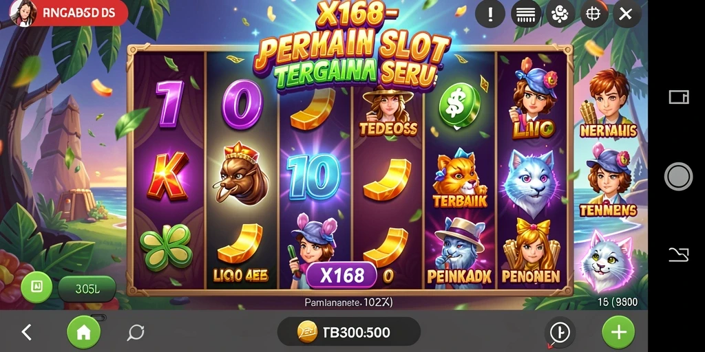 Tampilan gameplay X168 yang seru dan mendebarkan untuk penggemar Slot.
